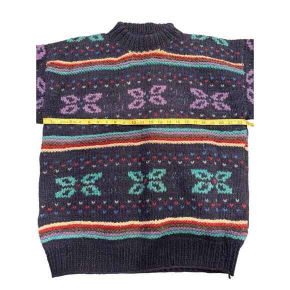 Vintage Tejidos Ruminahui 100% Wool Sweater Pullover Chunky Knit Peru Heavy - Picture 4 of 7